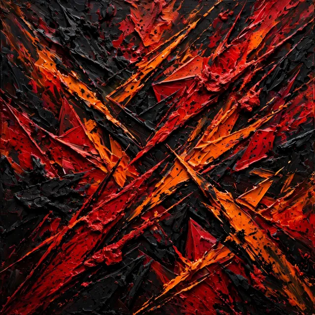 Anger, abstract artwork by Meta AI